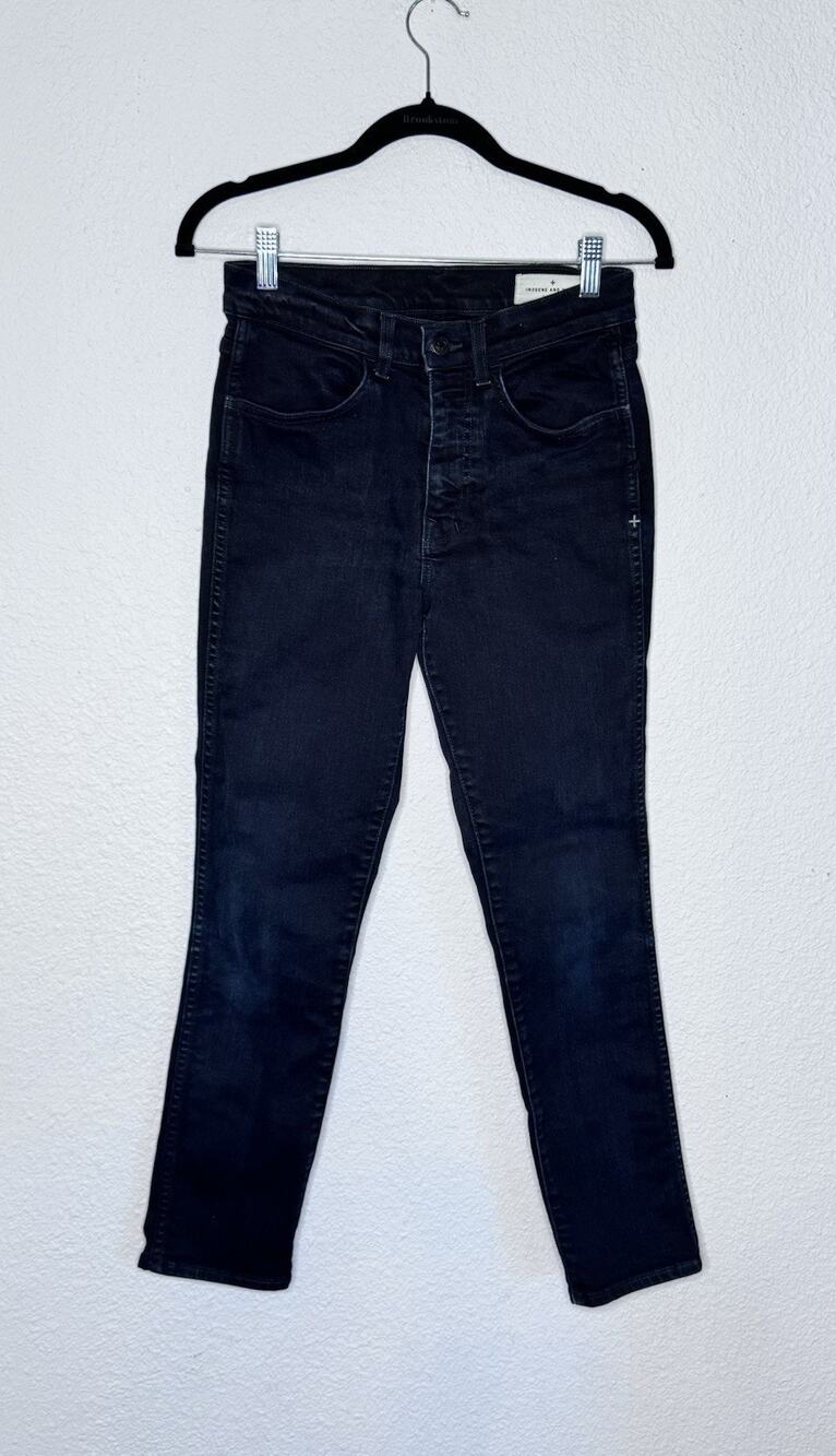 Imogene + Willie Denim Josette Blue Black Jeans Size 26 Made In USA Stretch